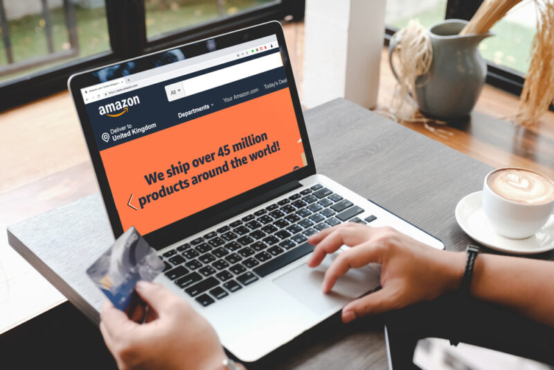 Person on their laptop reading different Amazon Acronyms